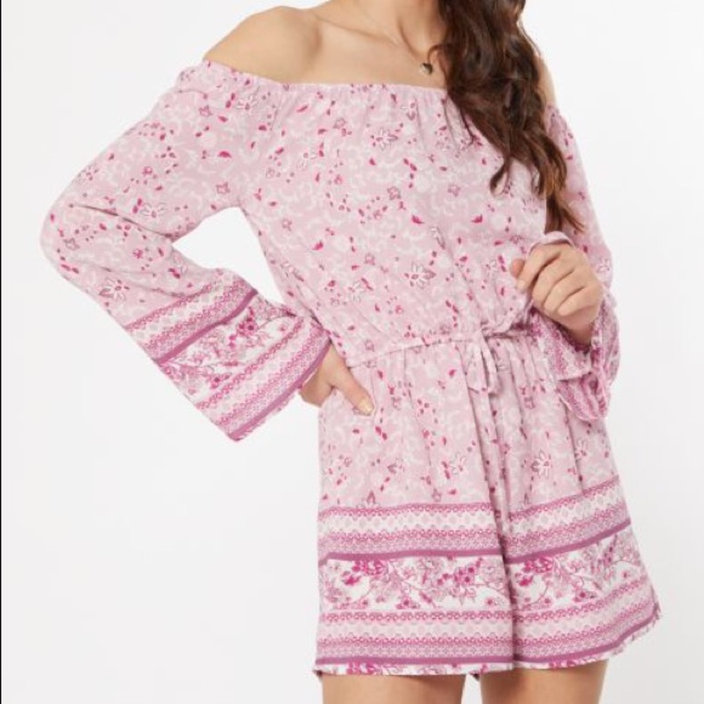 Pink and purple romper